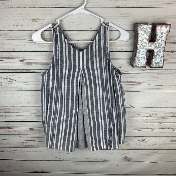 MADEWELL Blue And White Striped Top Size 2 - Picture 4 of 8